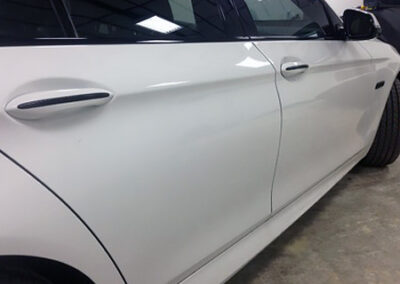 Carbon Fibered Door Handles on White Car