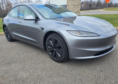 Metallic Tesla Model 3 Paint Protection Angle View