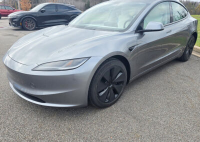 Metallic Tesla Model 3 Paint Protection Side Angle View